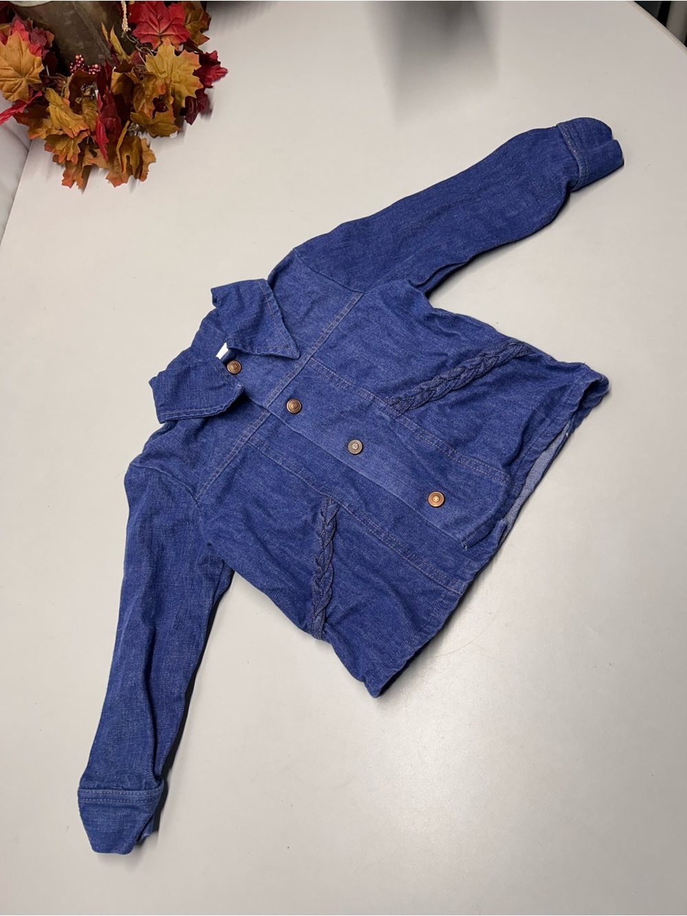 Kids Blue soft Button-Front Jacket